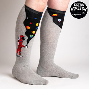 Sock It To Me STRETCH-IT Wide Calf - Moon Walk In the Morning Astronaut Knee High Socks Sock It To Me STRETCH-IT Wide Calf - Moon Walk In the Morning Astronaut Knee High Socks