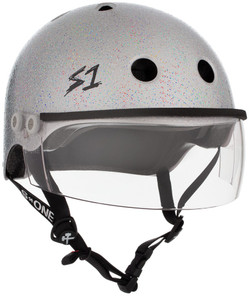 S1 Lifer Visor Gen 2 Certified Roller Derby Helmet - Silver Gloss Glitter S1 Lifer Visor Gen 2 Certified Roller Derby Helmet - Silver Gloss Glitter
