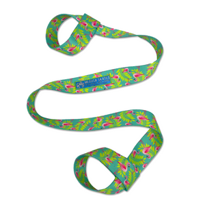 Roller Skate Carrying Strap, Skate Leash - Green Pink Flamingo Tropical Roller Skate Carrying Strap, Skate Leash - Green Pink Flamingo Tropical
