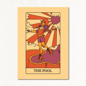 The Fool Roller Skate Art Print, Amber (A5 Size) - Create & Skate Factory The Fool Roller Skate Art Print, Amber (A5 Size) - Create & Skate Factory