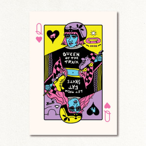 Queen of Roller Skates Art Print (A5 Size) - Create & Skate Factory Queen of Roller Skates Art Print (A5 Size) - Create & Skate Factory