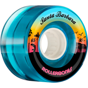 Rollerbones Santa Barbara Outdoor Wheels, Blue (80A, 65mm, 8-Pack) Rollerbones Santa Barbara Outdoor Wheels, Blue (80A, 65mm, 8-Pack)