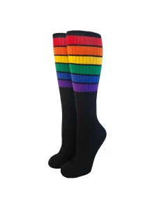 Black Athletic Pride Socks- 22"