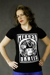 Medusa Skates Ladies Black T-Shirt Medusa Skates Ladies Black T-Shirt