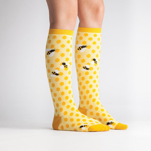 Sock It To Me Knee High Socks - Bee's Knees Bumble Bee Sock It To Me Knee High Socks - Bee's Knees Bumble Bee