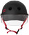 S1 Lifer Visor Gen 2 Certified Roller Derby Helmet - Black Matte With Red Straps S1 Lifer Visor Gen 2 Certified Roller Derby Helmet - Black Matte With Red Straps