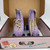 Moxi Lolly Lilac Suede Roller Skates Factory Second, Cosmetic Blemish, Size 8 (US Women's 9-9.5)