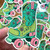 Cowboy Boot Roller Skate Vinyl Sticker, Green & Pink - Create & Skate Factory