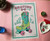 Skating 9 To 5 Cowboy Boot Roller Skate Art Print, Green & Pink (A5 Size) - Create & Skate Factory