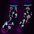 Foot Clothes -Funky Fungi UV Reactive Crew Socks
