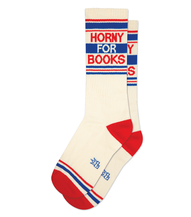 Horny For Books Socks Gumball Poodle