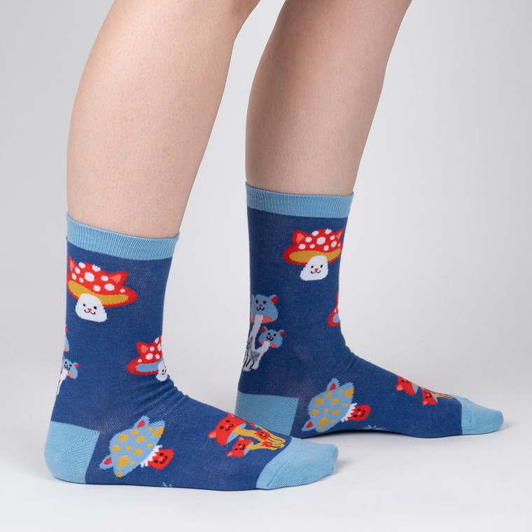 Sock It To Me - Mushroom Cats Crew Socks