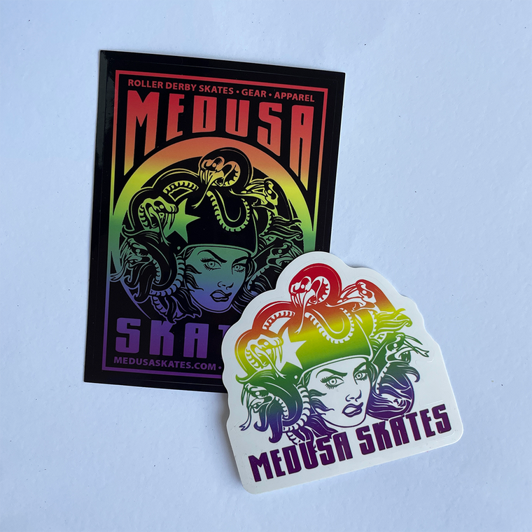 Rainbow Medusa Skates Sticker