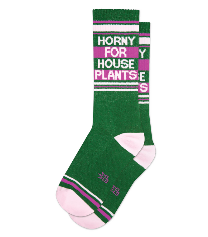 Horny for House Plants Gym Socks Gumball Poodle