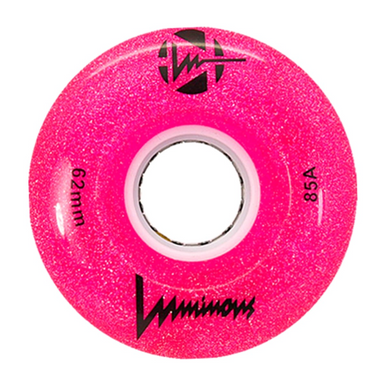 Luminous Light Up LED Hybrid/Outdoor Wheels - Glitter Pink (85A