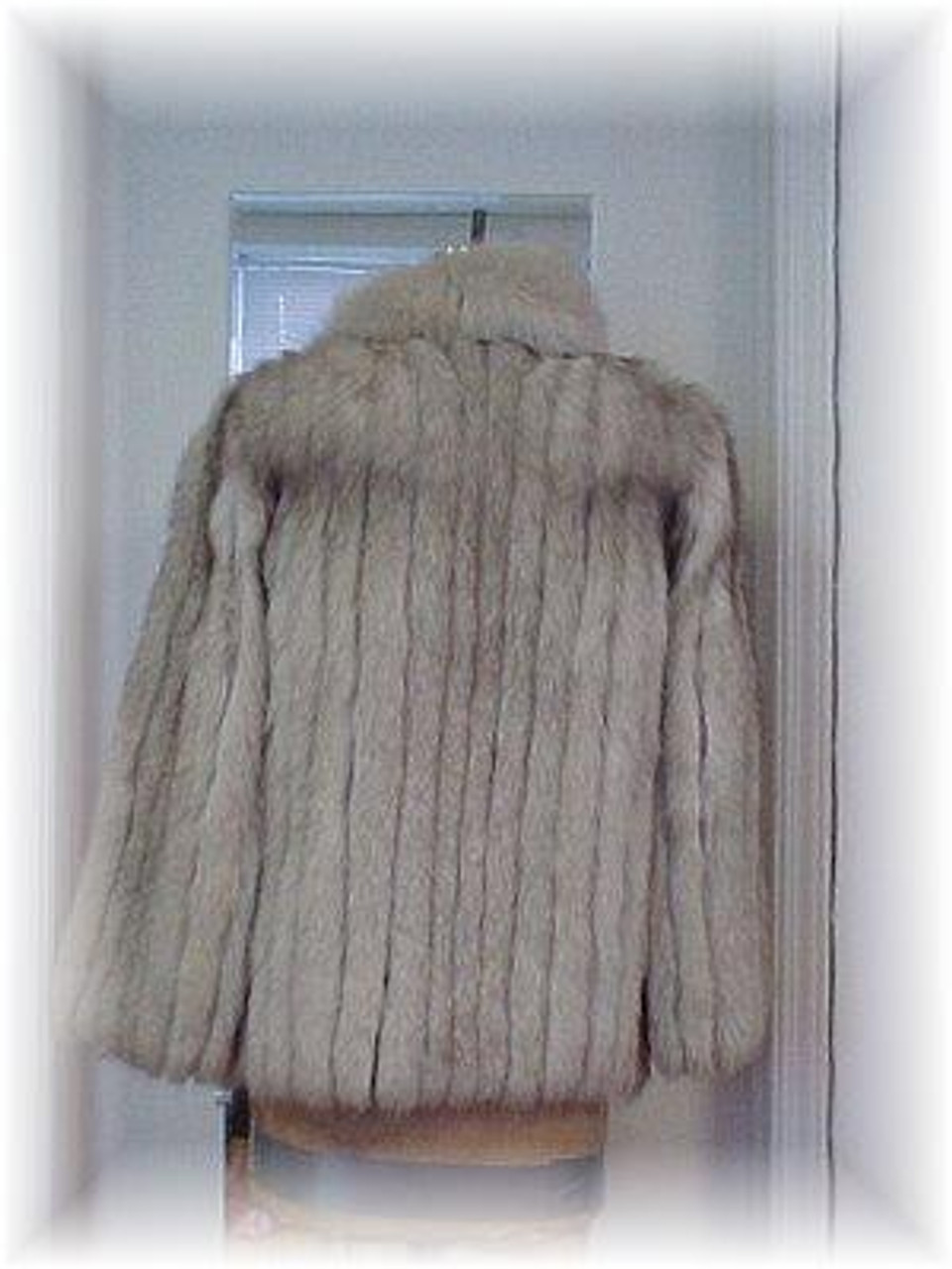 Full Skin Blue Fox Colaroid Fur Jacket Vintage - furoutlet image