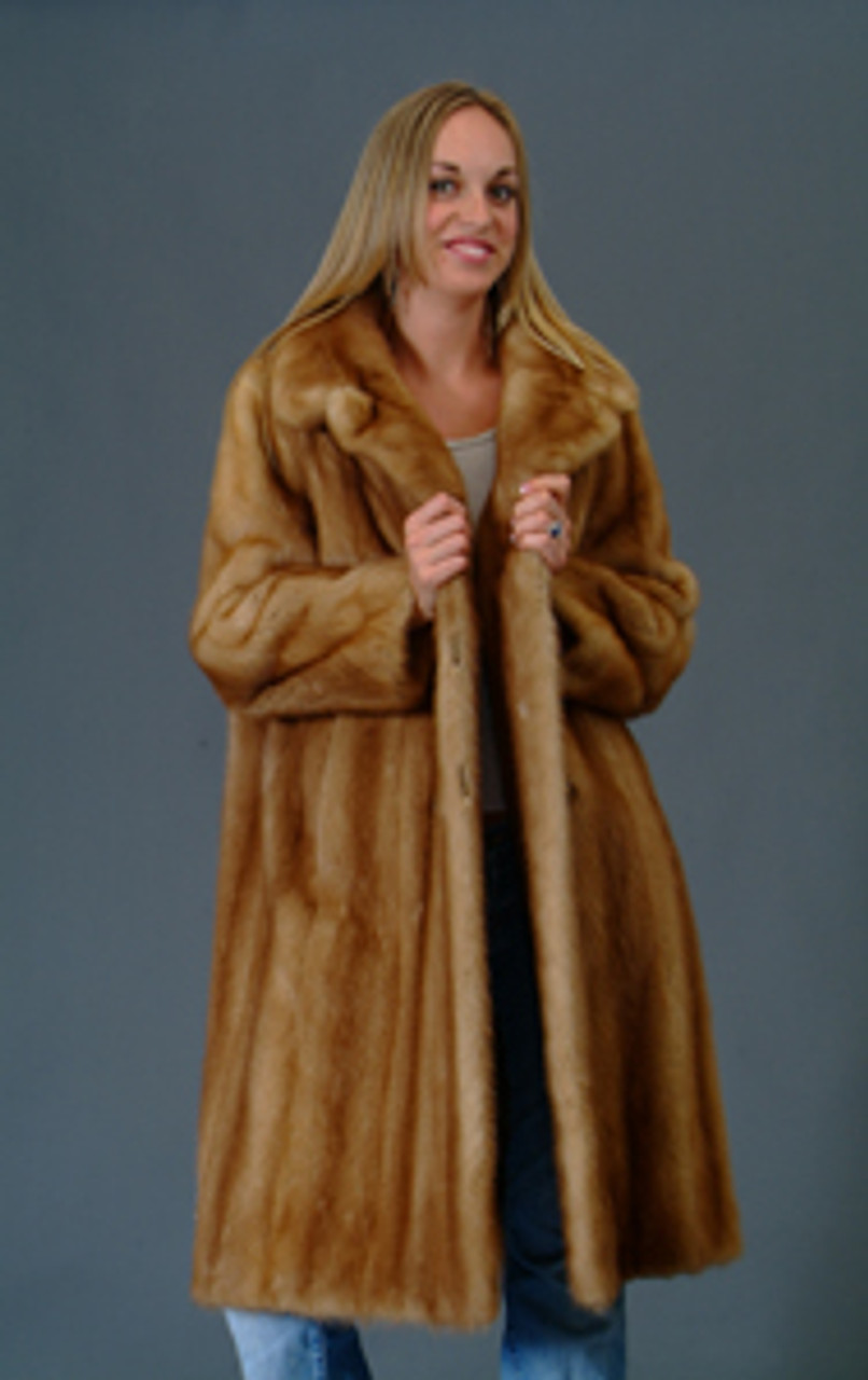 Vintage Mink Fur Multicolor Coat