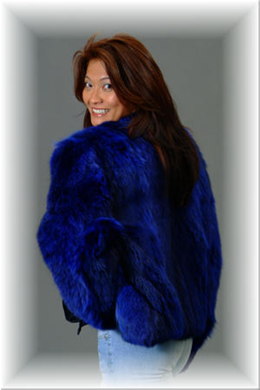 Blue Lynx Bolero Fur Jacket - furoutlet - fur coat, fur jackets