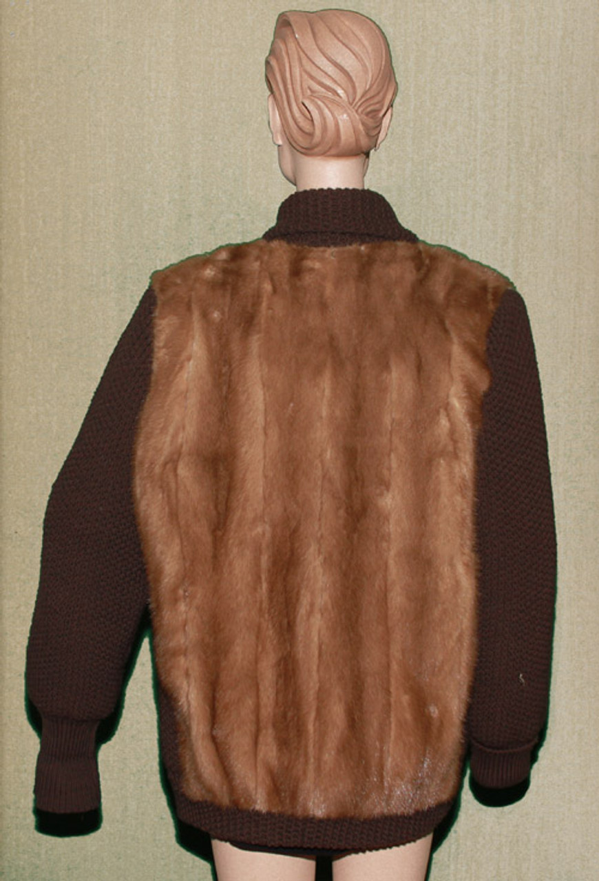 Vintage Mink Sweater Knitted Jacket