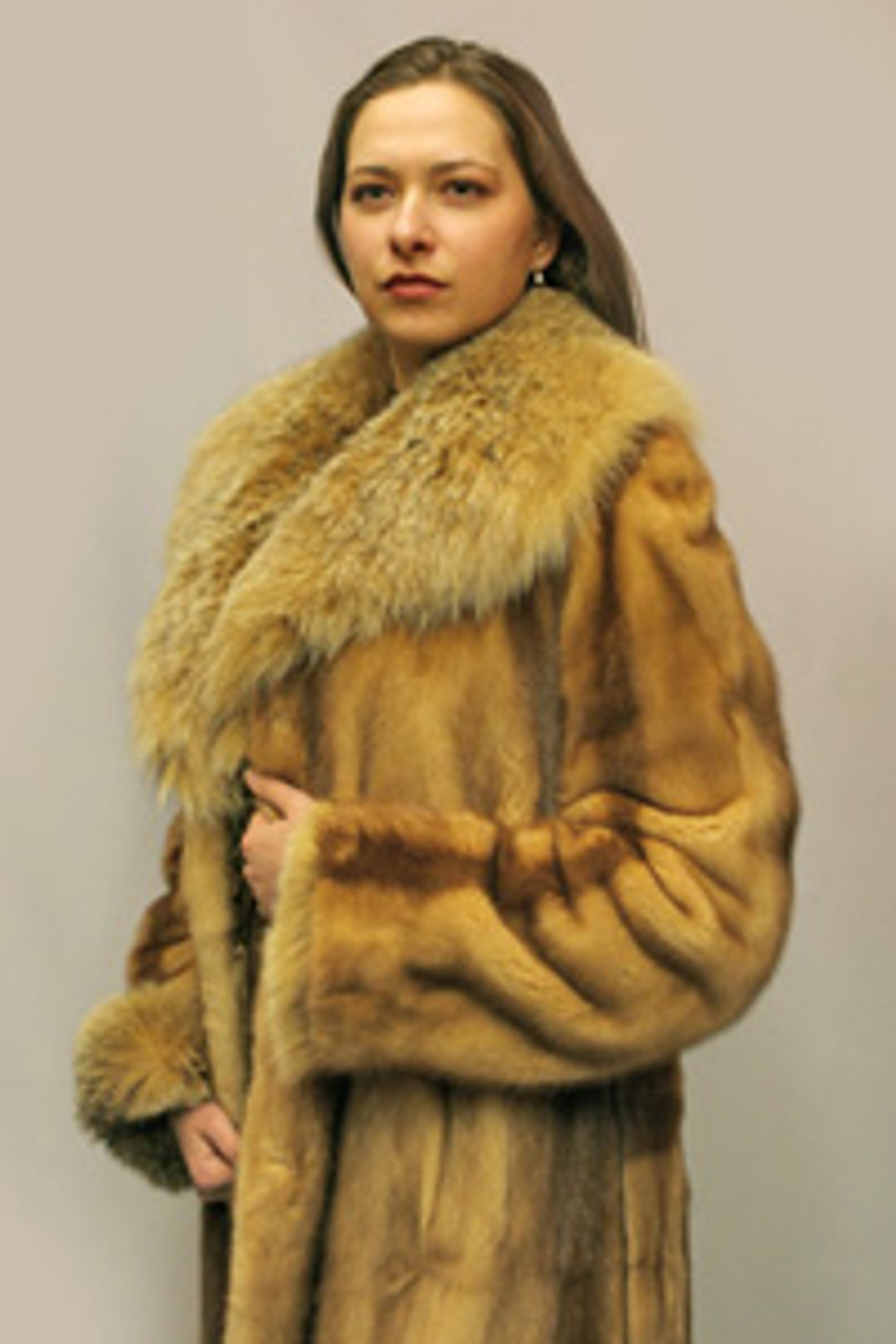 Genuine mink fur on sale coat