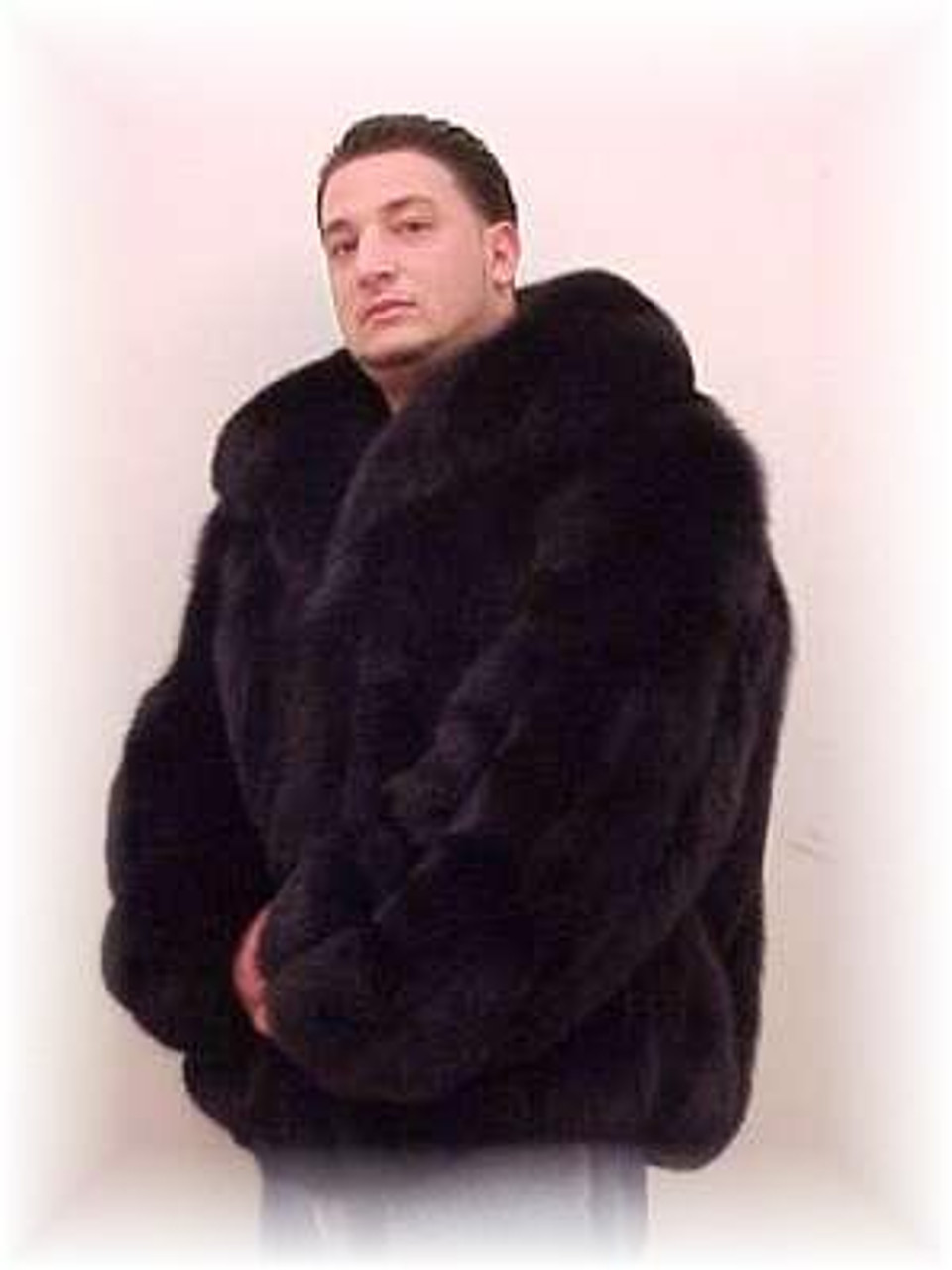 Full Skin Black Fox Bomber Fur Jacket - furoutlet - fur coat, fur ...