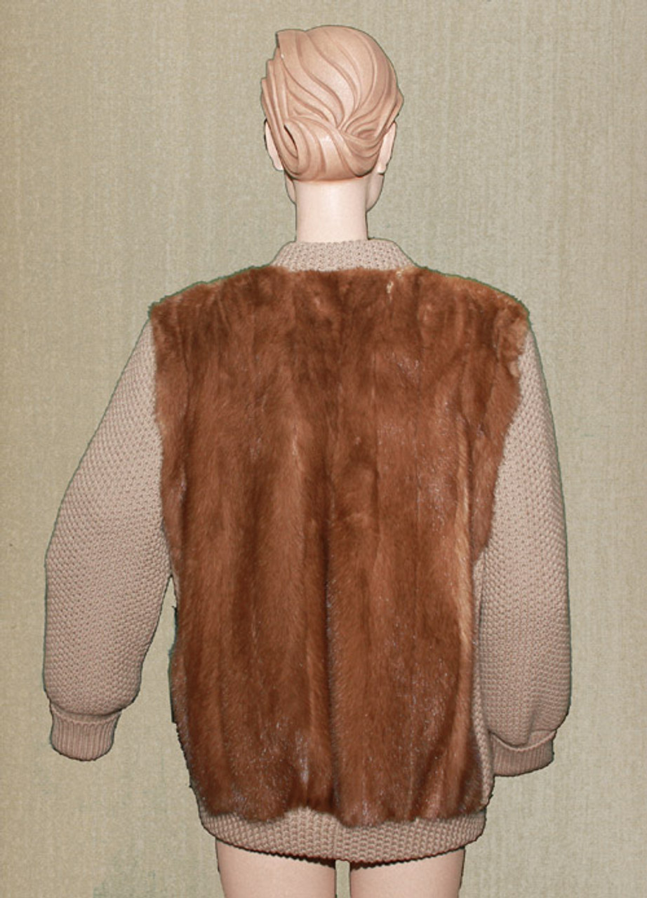 Vintage Fur Mink Sweater Jacket Full Pelt