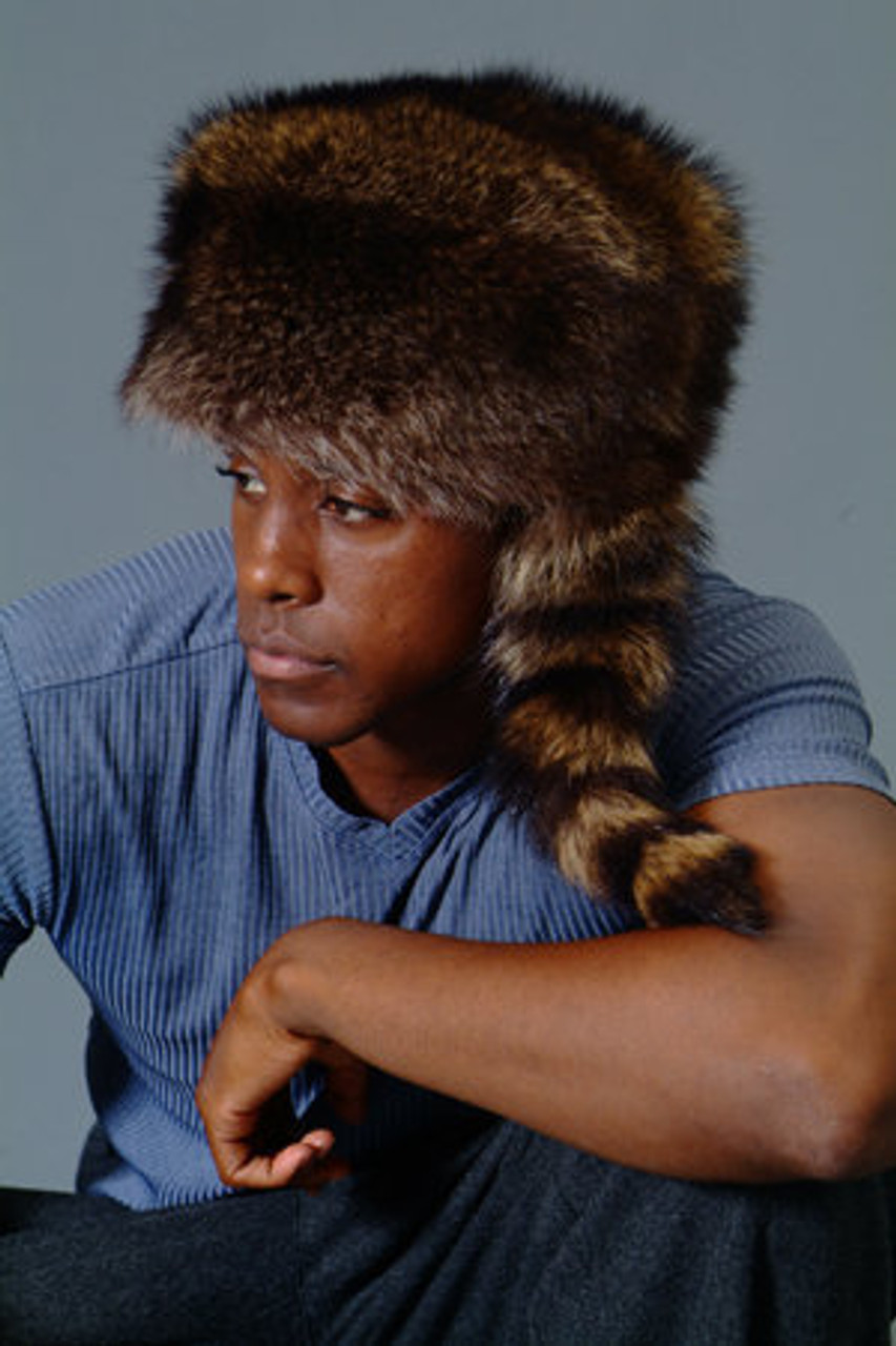 coon fur hat