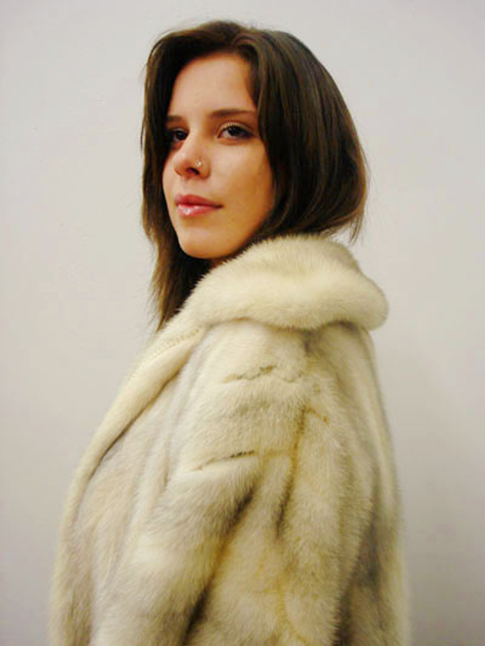 Vintage Mink Azurin Fur Bomber Jacket