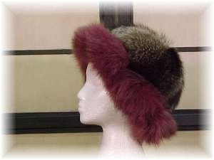 Full Skin Raccoon Fur Hat with Dyed 