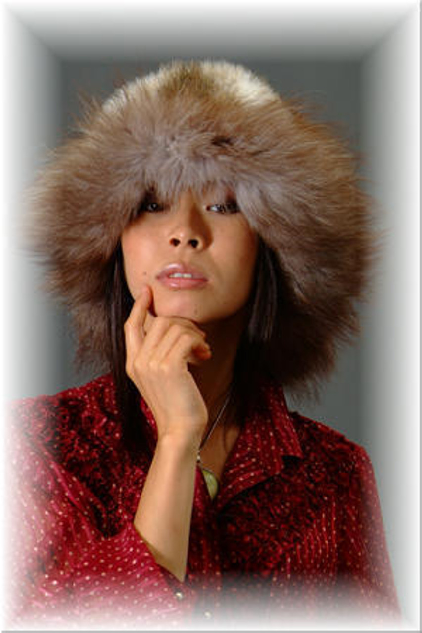 brown fox fur hat