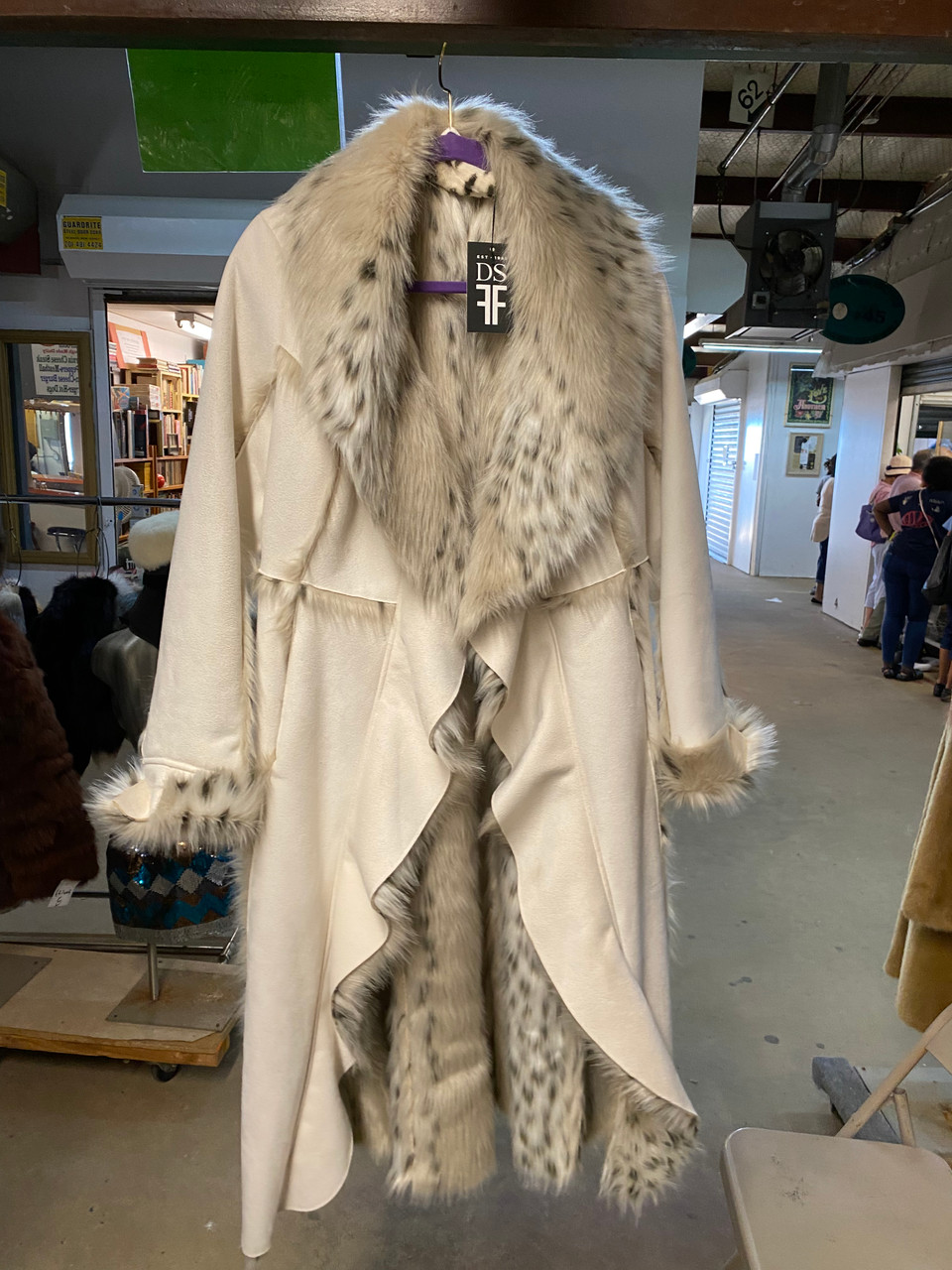 Beautiful Vintage, Faux Fur Long Coat - furoutlet - fur coat, fur