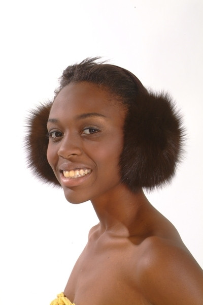 Brown Fox Fur Earmuffs - furoutlet