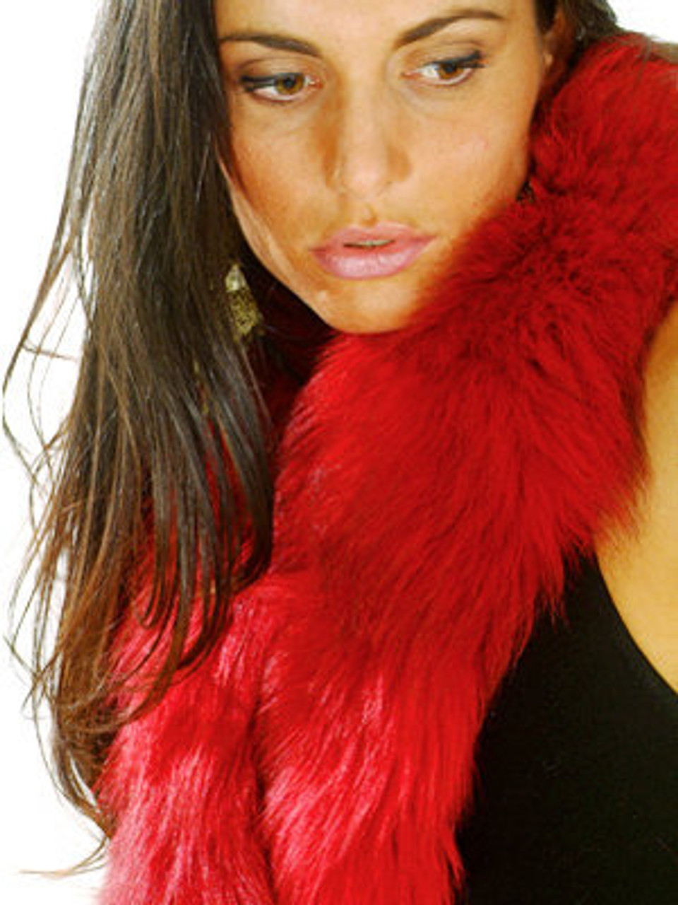 BRAND NEW RED FOX TAIL FUR BOA SCARF WRAP WOMEN WOMAN 94 - Oliver Furs