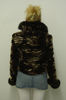 Brown Fox Design Jacket With Brown Fox Wing Collar