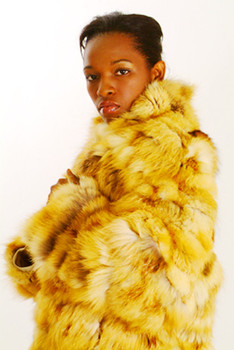 Red Fox Fur Jacket witn Red Fox Collar