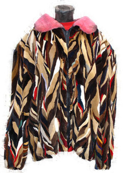 Men's Multicolor Mink Jacket