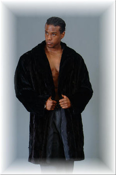 3/4 Mink Fur Jacket w/ Notch Fur Collar 1 3/4 Mink Fur Jacket w/ Notch Fur Collar 1