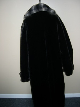 Brown Faux Beaver w/ Chinchilla Long Coat