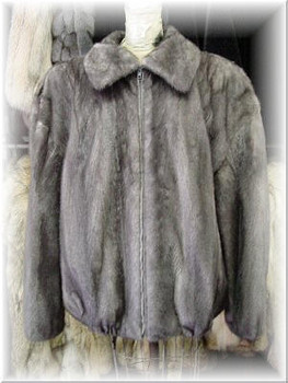 Full Skin Azurine Mink Bomber Fur Jacket Full Skin Azurine Mink Bomber Fur Jacket