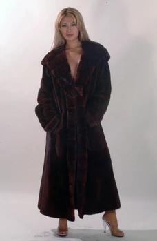Brown Full Pelt Mink Fur Coat