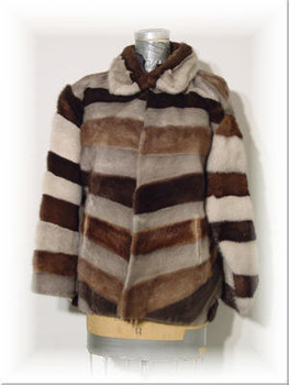 Full Skin Multicolor Mink Fur Jacket Vintage Full Skin Multicolor Mink Fur Jacket Vintage