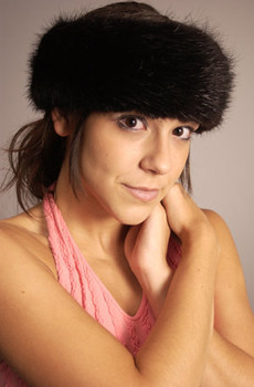 Fur Headwrap  Black Beaver