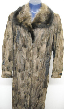 Sheared brown persian lamb full skin raccoon vintage Sheared brown persian lamb full skin raccoon vintage