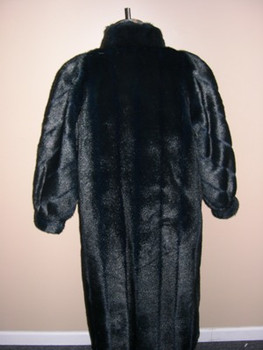 Faux Blue Iris Mink Long Coat