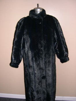 Faux Blue Iris Mink Long Coat Faux Blue Iris Mink Long Coat
