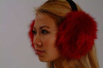 Red Fox Fur Earmuffs