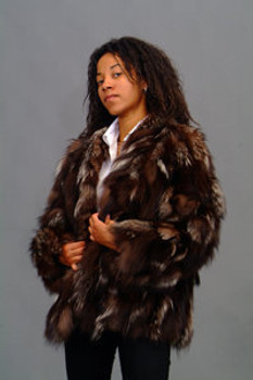 Vintage Fur Multicolor Fox Jacket Vintage Fur Multicolor Fox Jacket