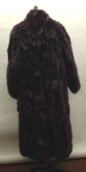 Burgundy Fox Fur Coat Design
