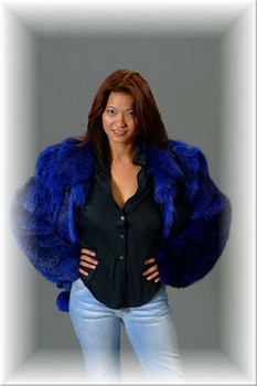 Blue Lynx Bolero Fur Jacket