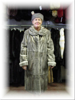 Design Full Skin Gray Mink Fur Coat Design Full Skin Gray Mink Fur Coat